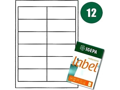 IGEPA A4 Beyaz Etiket 96.5 x 42.3 mm - 1