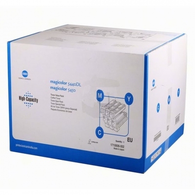 KONICA MINOLTA - Konica Minolta 1710606-002 3-Pack Color Original Toner - 5440DL / 5450DL