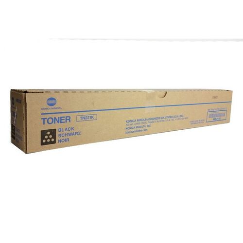 Konica Minolta TN-221K (A8K3150) Black Original Toner - C287 / C227 - 1