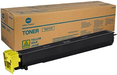 Konica Minolta TN-711Y (A3VU250) Yellow Original Toner - Ineo +654 / Ineo +754 