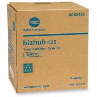 Konica Minolta TNP-27C (A0X5454) Cyan Original Toner - Bizhub C25 - 1