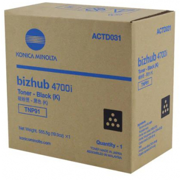 Konica Minolta TNP-91 (ACTD031) Black Original Toner - Bizhub 4700i