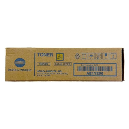 Konica Minolta TNP-92Y (AE1Y250) Sarı Orjinal Toner - C3120i - 1