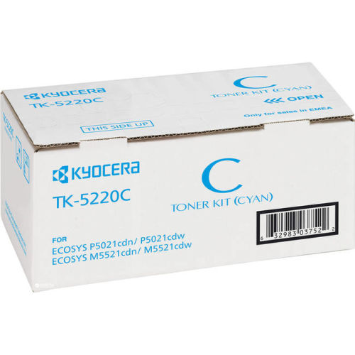 Kyocera TK-5220C (1T02R9CNL1) Cyan Original Toner - P5021 / M5521 - 1