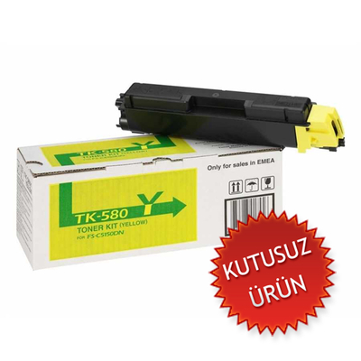 KYOCERA - Kyocera TK-580Y (1T02KTANL0) Yellow Original Toner - FS-C5150dn / P6021Cdn (Without Box)