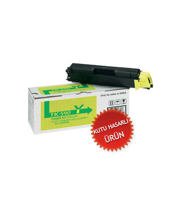 Kyocera TK-590Y (1T02KVANL0) Yellow Original Toner - FS-C2026 / C2126 (Damaged Box) 