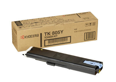 Kyocera TK-805Y (370AL310) Yellow Original Toner - KM-C850 / KM-C850D 