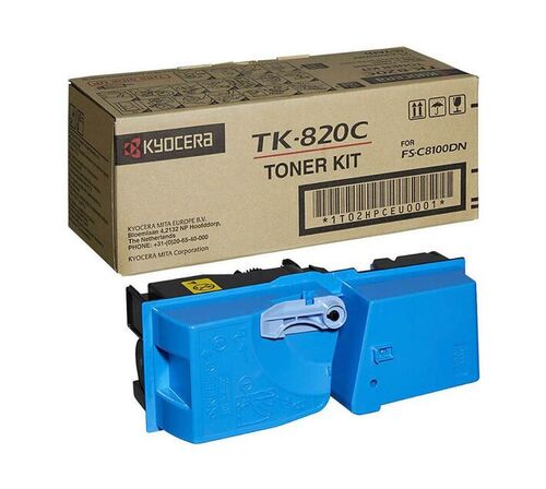 Kyocera TK-820C (1T02HPCEU0) Cyan Orginal Toner - FS-C8100 - 1