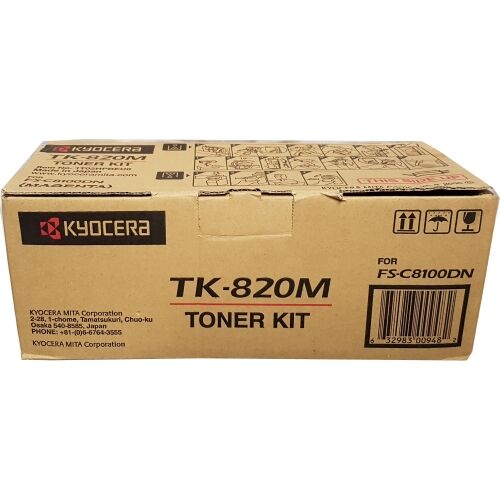 Kyocera TK-820M Kırmızı Orjinal Toner - FS-C8100 (T12340) - 1