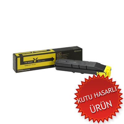 Kyocera TK-8305Y (1T02LKANL0) Yellow Original Toner - TasKalfa 3050Ci / 3051Ci (Damaged Box) 