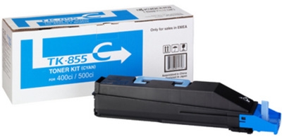 Kyocera TK-855C (1T02H7CEU0) Cyan Original Toner - TasKalfa 400Ci / 500Ci - 1