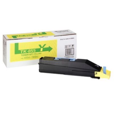 Kyocera TK-855Y (1T02H7AEU0) Yellow Original Toner - TasKalfa 400Ci / 500Ci - 1