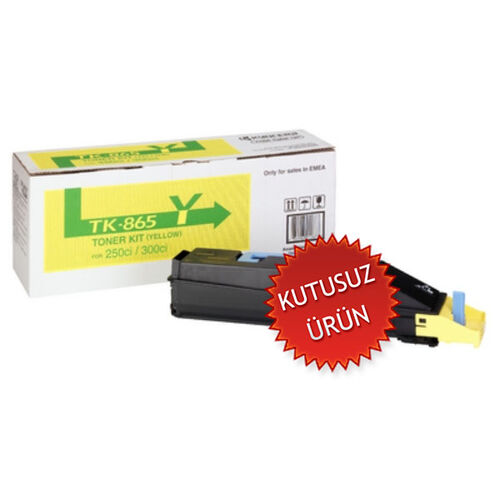 Kyocera TK-865Y (1T02JZAEU0) Yellow Original Toner - TasKalfa 250Ci (Without Box)