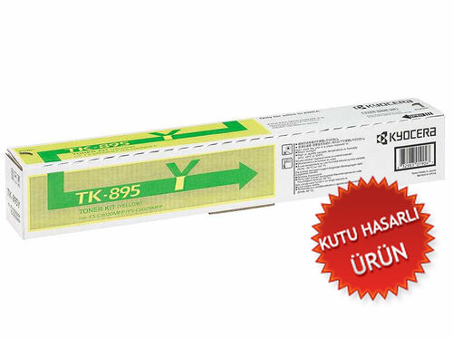 Kyocera TK-895Y (1T02K0ANL0) Yellow Original Toner - FS-C8020MFP (Without Box) - 1