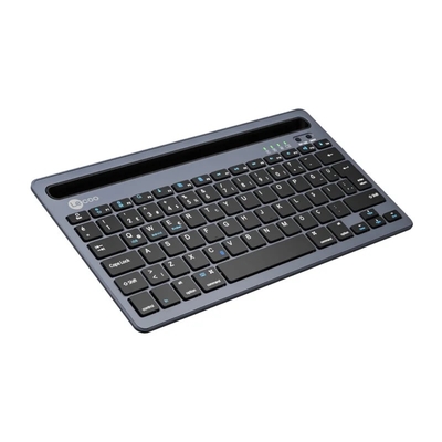 Lecoo BK100 Wireless Bluetooth Compatible with Multi-Device Rechargeable Turkish Q Keyboard Gray - Thumbnail