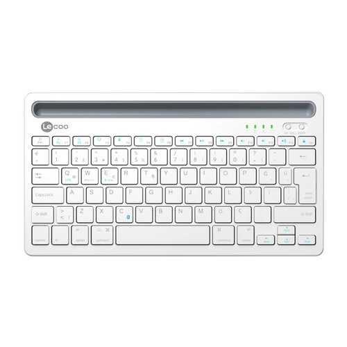 Lecoo BK100 Wireless Bluetooth Rechargeable Compatible with Multi-Device Turkish Q Keyboard White