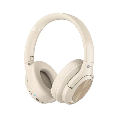 Lecoo ES208 Bluetooth 5.3 Wireless On-Ear Headphones with Microphone Cream - 1