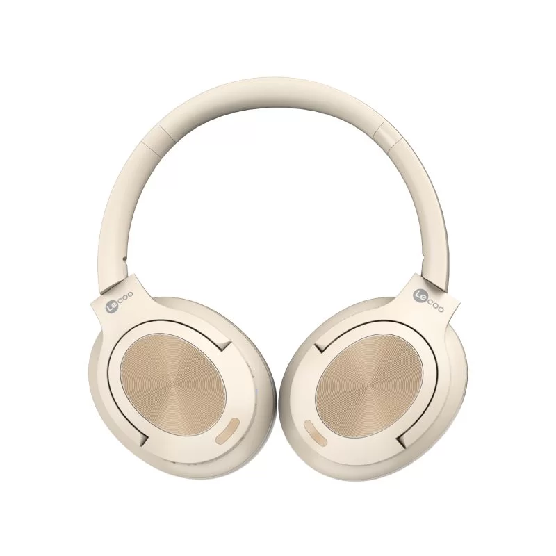 Lecoo ES208 Bluetooth 5.3 Wireless On-Ear Headphones with Microphone Cream - 3