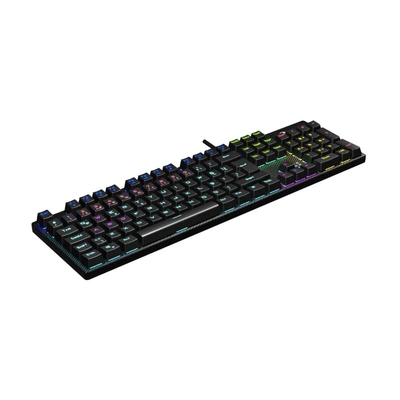 Lecoo KG1101 USB Wired Blue Switch RGB LED Illuminated Macro Key Gaming Mechanical Turkish Q Keyboard Black - Thumbnail