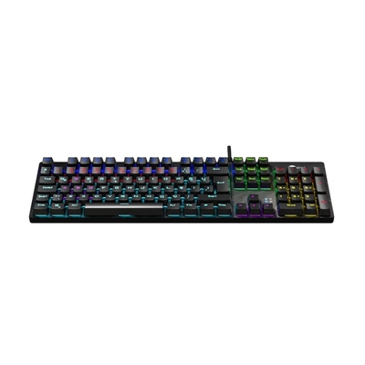 Lecoo KG1101 USB Wired Blue Switch RGB LED Illuminated Macro Key Gaming Mechanical Turkish Q Keyboard Black - Thumbnail