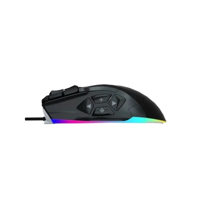 Lecoo MG1102 Kablolu RGB LED Aydınlatmalı 8200DPI 10 Makro Tuşlu Kuru Kafa Desenli Win Mac Gaming Optik Mouse ve Mouse Pad Siyah - Thumbnail