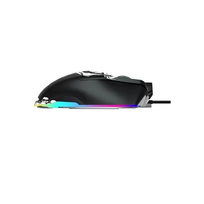 Lecoo MG1102 Kablolu RGB LED Aydınlatmalı 8200DPI 10 Makro Tuşlu Kuru Kafa Desenli Win Mac Gaming Optik Mouse ve Mouse Pad Siyah - Thumbnail