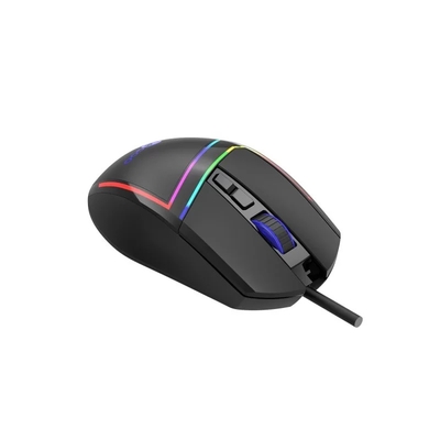 Lecoo MS106 Wired RGB LED Backlit 3200DPI 7-Button Gaming Mouse Black - Thumbnail