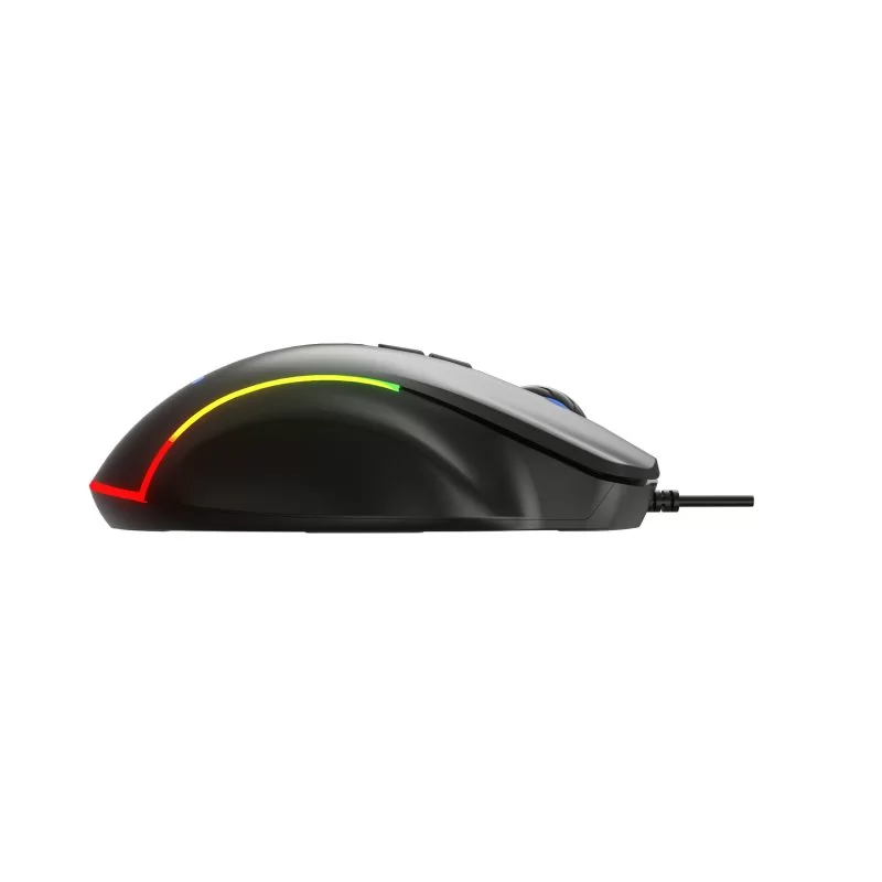 Lecoo MS140 Wired RGB LED Backlit 6400DPI 10 Macro Keys Gaming Mouse Black - Thumbnail