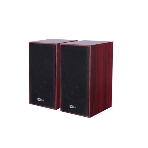 Lenovo Lecoo DS105 5W Stereo Compact Desktop Wooden Speaker with Wired USB + 3.5mm Jack Input