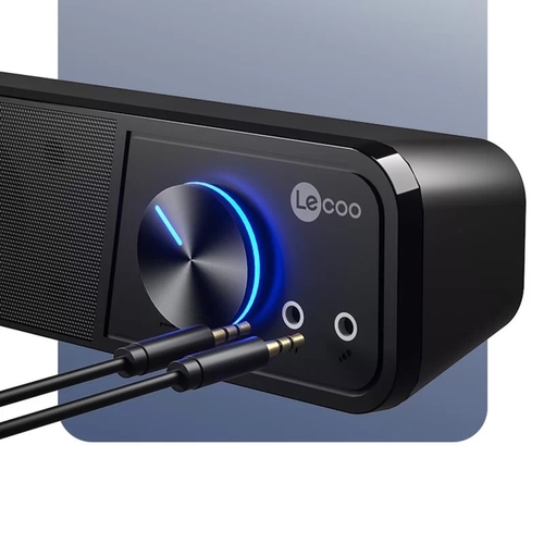 Lenovo Lecoo DS111 Kablolu (USB + 3.5mm Jack Girişli) Stereo 6W Soundbar Taşınabilir Siyah Hoparlör - 5