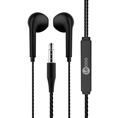 Lenovo Lecoo EH104B 3.5mm Jack Black In-Ear Headphone with Mic - 1