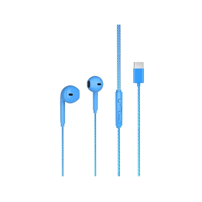 Lenovo Lecoo EH104C-BL Type-C Blue In-Ear Headphone with Microphone - Thumbnail