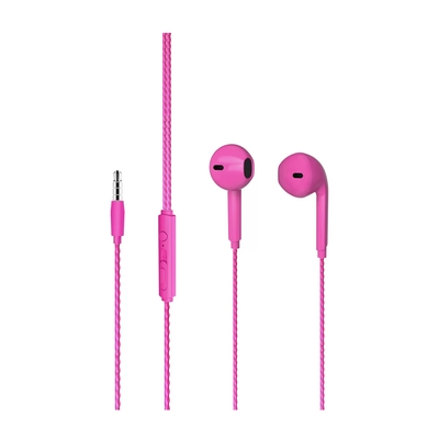 Lenovo Lecoo EH104PR 3.5mm Jack Pink In-Ear Headphone with Microphone - Thumbnail