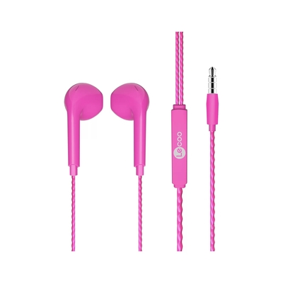 Lenovo Lecoo EH104PR 3.5mm Jack Pink In-Ear Headphone with Microphone - Thumbnail