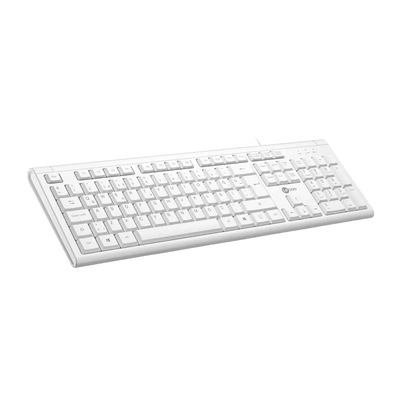 Lenovo Lecoo KB101 USB Wired White Turkish Q Keyboard - Thumbnail