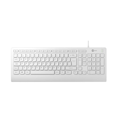 Lenovo Lecoo KB103 USB Wired White Turkish Q Keyboard - Thumbnail