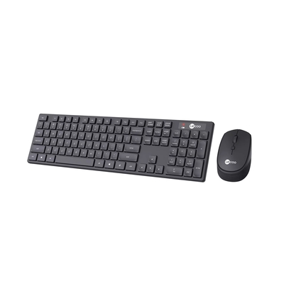 Lenovo Lecoo KM2001 Wireless Black Turkish Q Keyboard & Mouse Set - Thumbnail