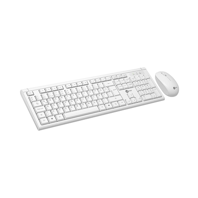 Lenovo Lecoo KW200 Wireless White Turkish Q Keyboard & Mouse Set - Thumbnail