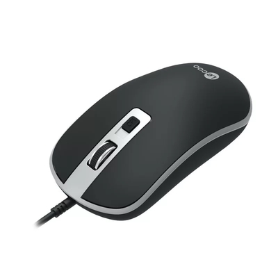 Lenovo Lecoo MS104 USB Wired 1600DPI 4 Button Black Optical Mouse - Thumbnail