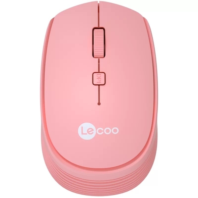 Lenovo Lecoo WS202 Kablosuz 1200DPI 4 Tuşlu Pembe Optik Mouse - 1