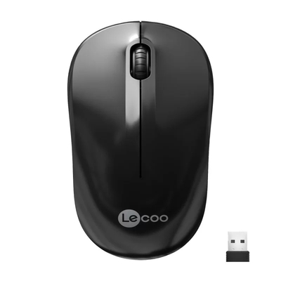 Lenovo Lecoo WS206 Kablosuz 1200DPI 3 Tuşlu Siyah Optik Mouse - 1