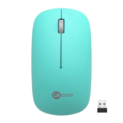 Lenovo Lecoo WS214 Kablosuz 1200DPI 3 Tuşlu Turkuaz Optik Mouse - 1