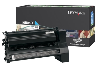 Lexmark 10B042C Cyan Original Toner High Capacity - C750 / X750 - 1