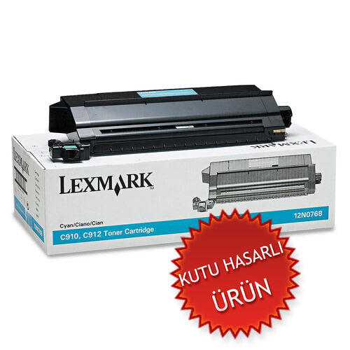 Lexmark 12N0768 Cyan Original Toner - C910 / C912 (Damaged Box)