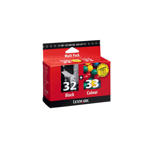 Lexmark 33+32 Black + Color Original Cartridge Dual Pack - Z815 / X5250 - 1