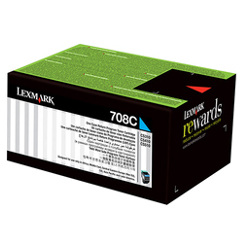 Lexmark 70C80C0 708C Cyan Original Toner - CS310 / CS410 