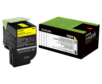 Lexmark 70C80Y0 708Y Yellow Original Toner - CS310 / CS410 - 1