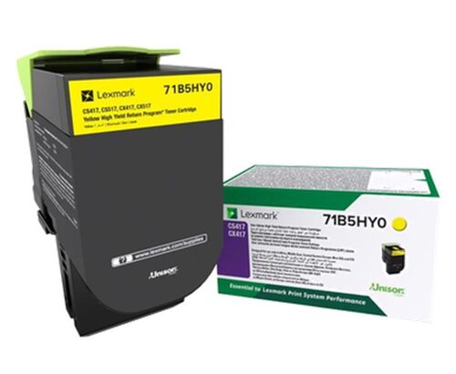 Lexmark 71B5HY0 Yellow Original Toner - CS417 / CS517