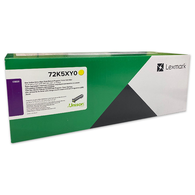 LEXMARK - Lexmark 72K5XY0 Yellow Original Toner Extra High Capacity - CS820