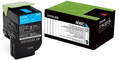 Lexmark 80C80C0 (808C) Mavi Orjinal Toner - CX410 / CX510 (T7814) - 1